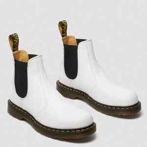 Dr. Martens White Ankle Boots